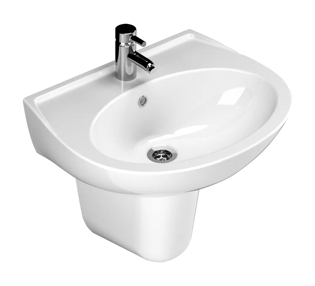 Polo Lavabo 55 cm Yarım Ayak Asma Klozet Modeli | Seramik Banyo Klozeti | Sakarya Klozet Modelleri