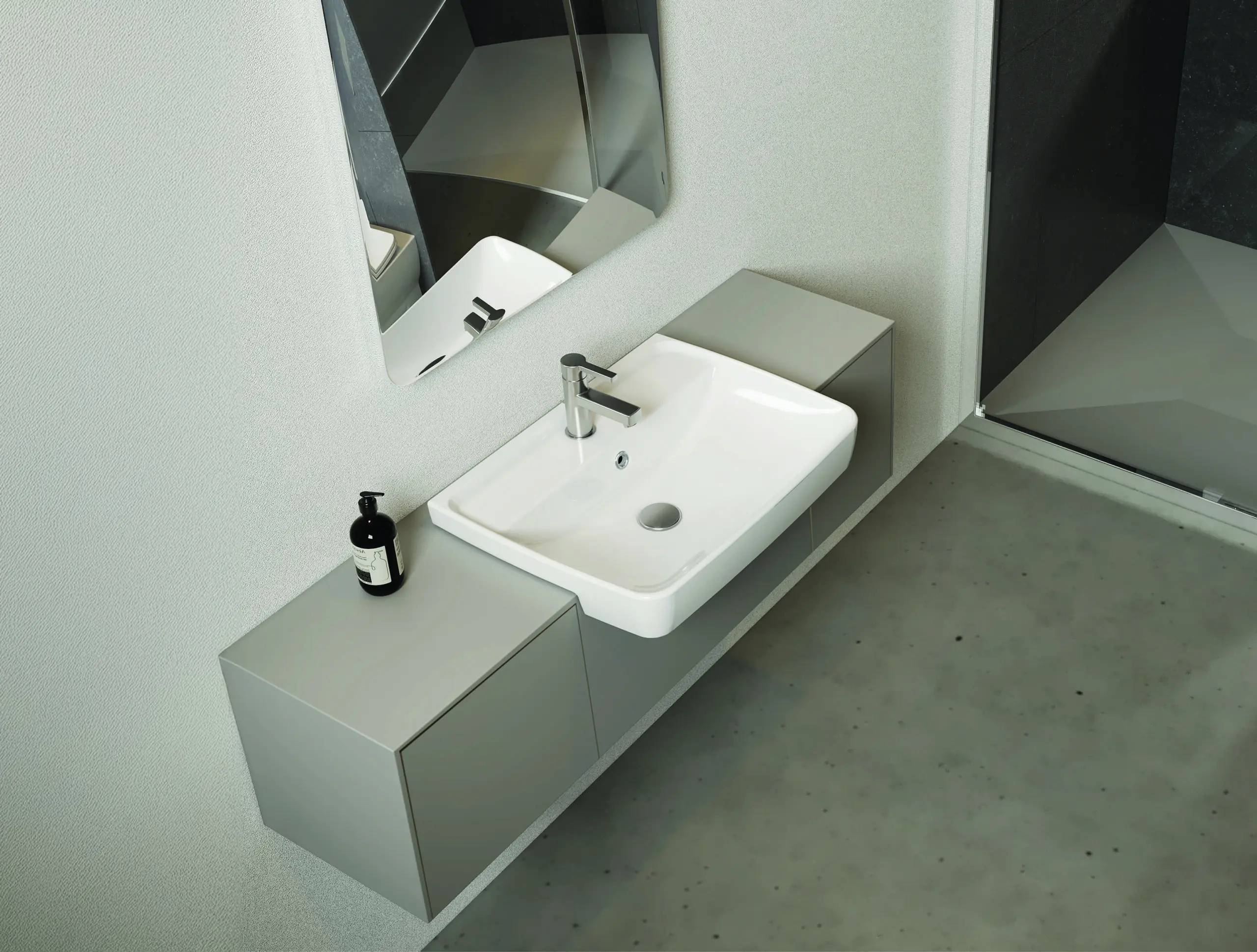 Yarım Tezgah Üstü Lavabo, Duru, 56X43 Cm | Sakarya Lavabo Modelleri | ADADUŞ